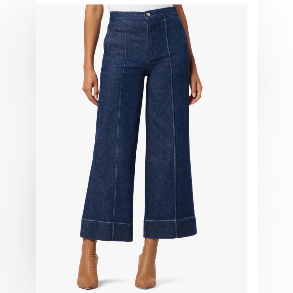 Joe’s Jeans The Madison High Rise Wide Leg Ankle Denim Trouser Fashion Rinse 28